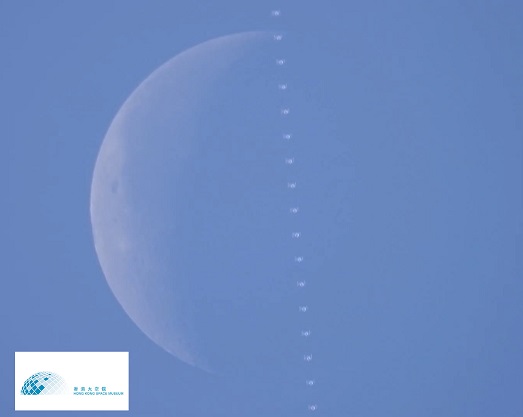 Don't blink - International Space Station passing in front of the Moon