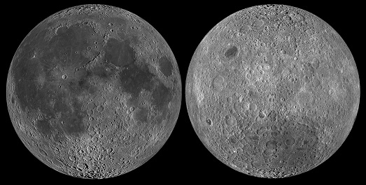 月球正背兩面大不同